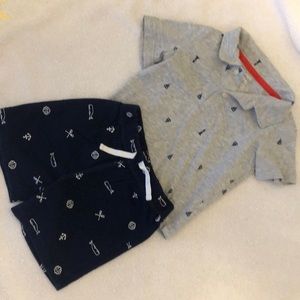 Toddler boys short & shirt set.